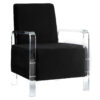 Clarence Black Velvet Armchair