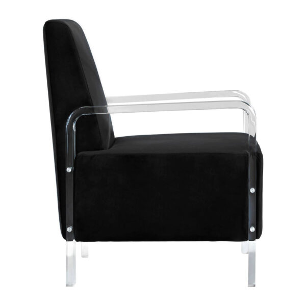 Clarence Black Velvet Armchair