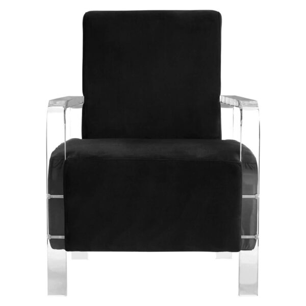 Clarence Black Velvet Armchair