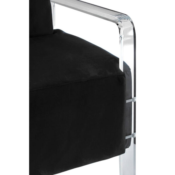 Clarence Black Velvet Armchair