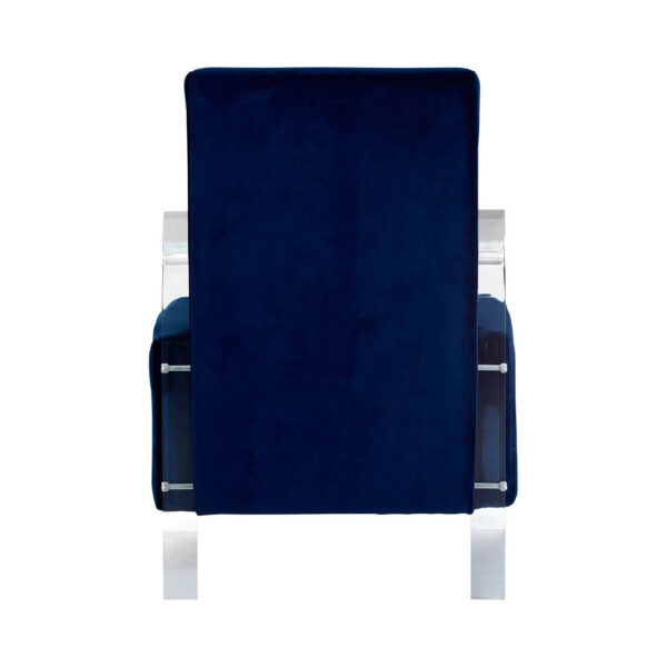 Clarence Navy Blue Velvet Armchair