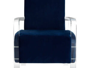 Clarence Navy Blue Velvet Armchair