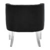 Clarence Black Velvet Chair with Acrylic Legs
