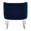 Clarence Navy Blue Velvet Chair with Acrylic Legs