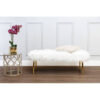 Clarence Fur Effect Bench with Gold Legs