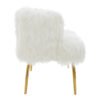 Clarence Fur Effect 2 Seater Sofa with Gold Legs