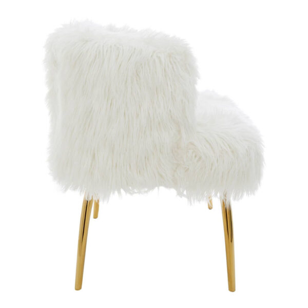 Clarence Fur Effect 2 Seater Sofa with Gold Legs
