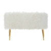 Clarence Fur Effect 2 Seater Sofa with Gold Legs