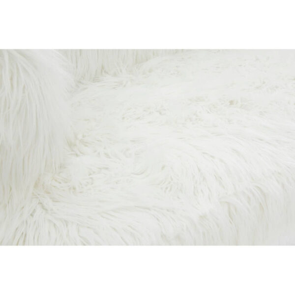 Clarence Fur Effect 2 Seater Sofa with Gold Legs