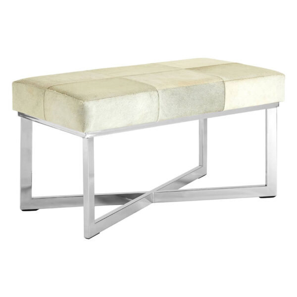 Kensington Townhouse Grey Hair on Leather Bench