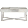 Kensington Townhouse Grey Hair on Leather Bench