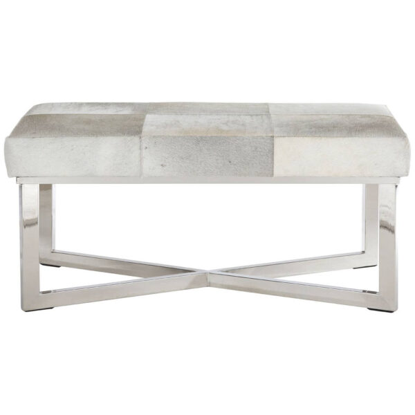 Kensington Townhouse Grey Hair on Leather Bench