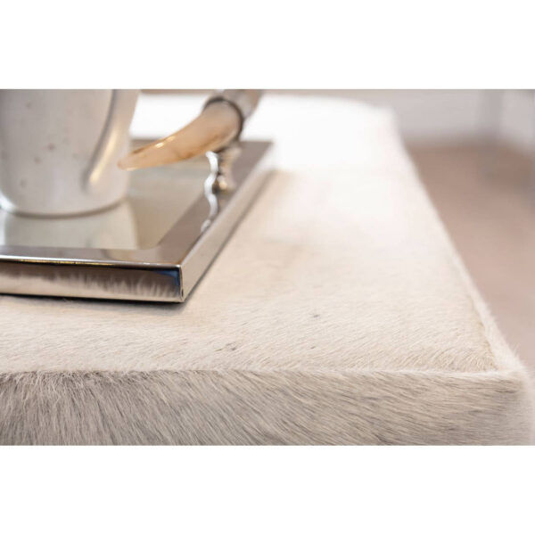 Kensington Townhouse Grey Hair on Leather Bench