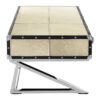 Kensington Townhouse Natural Hair on Leather Coffee Table with Drawers
