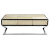 Kensington Townhouse Natural Hair on Leather Coffee Table with Drawers