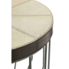 Kensington Townhouse Grey Hair on Leather Round Side Table