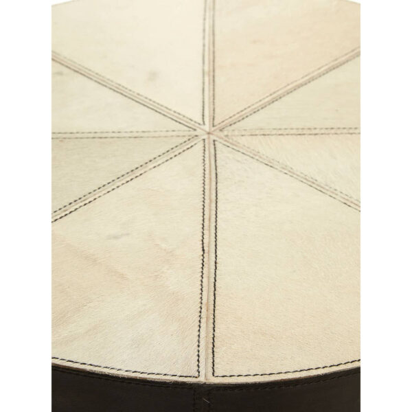Kensington Townhouse Grey Hair on Leather Round Side Table