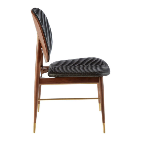 5501931_02__19273.1770360531.jpg Kenso Black Leather and Walnut Wood Dining Chair