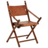 Inca Brown Leather Folding Chair