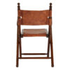 Inca Brown Leather Folding Chair