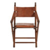 Inca Brown Leather Folding Chair