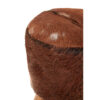 Inca Brown Hair on Leather Round Stool