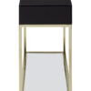 Kensington Townhouse Black Mirror Console Table with Gold Frame