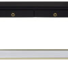 Kensington Townhouse Black Mirror Console Table with Gold Frame