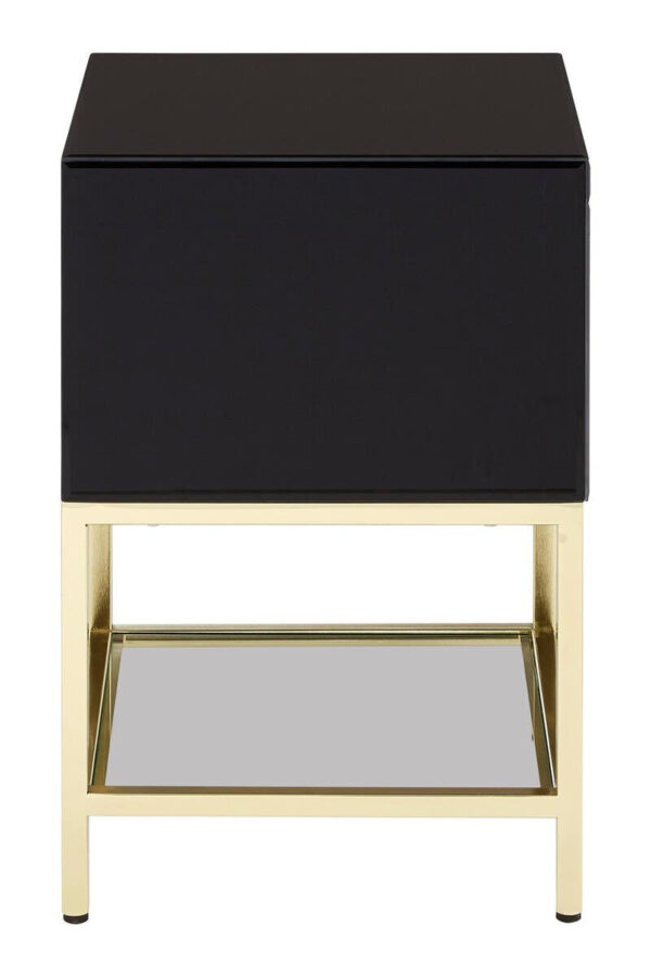 Kensington Townhouse Black 2 Drawer Side Table
