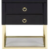 Kensington Townhouse Black 2 Drawer Side Table