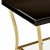 Kensington Townhouse Black Mirror Side Table with Gold Legs