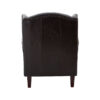 Victor Black Leather Wingback Armchair