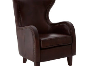Victor Brown Leather Lounge Chair
