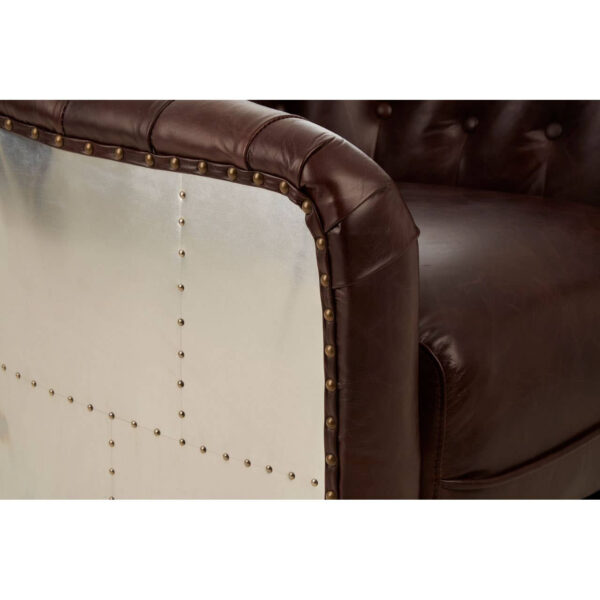Victor  Brown Leather Tub Chair
