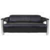 Victor 3 Seat Black Leather Sofa