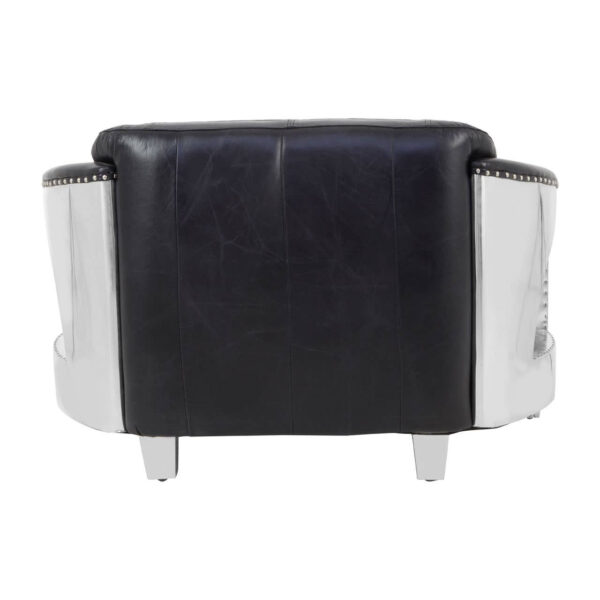 Victor 2 Seat Black Leather Sofa