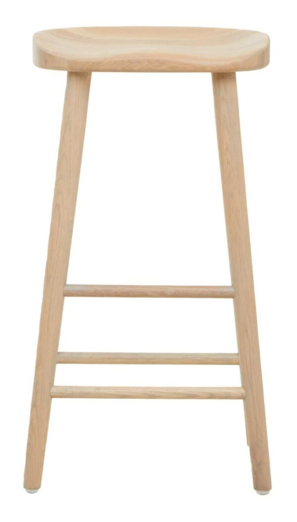 Lyon Black Oak Wood Bar Stool
