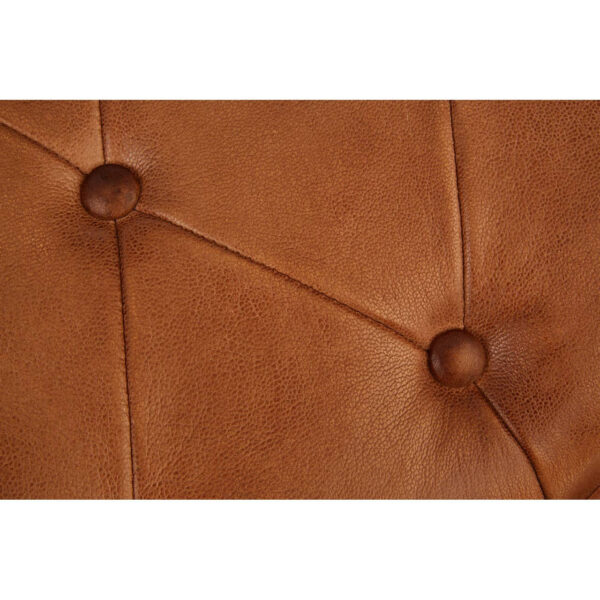Buffalo Brown Leather and Iron Folding Stool