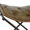 Buffalo Grey Leather And Iron Stool