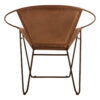 Buffalo Brown Leather Modern Sling Chair