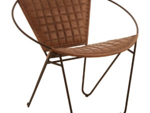 Buffalo Brown Leather Modern Sling Chair