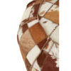 Buffalo Brown and Cream Hair on Leather Patchwork Pouffe