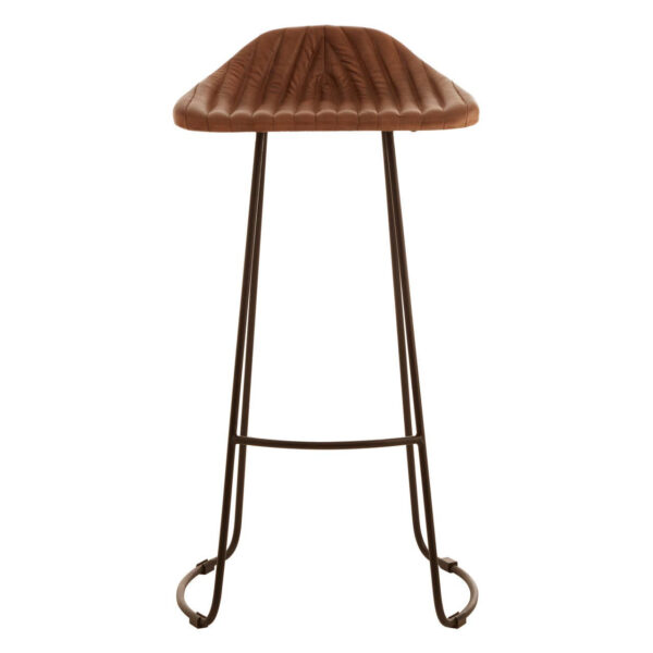 Buffalo Brown Leather Bar Stool