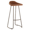 Buffalo Brown Leather Bar Stool