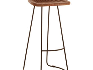 Buffalo Brown Leather Bar Stool