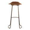 Buffalo Light Brown Leather Bar Stool With Footrest