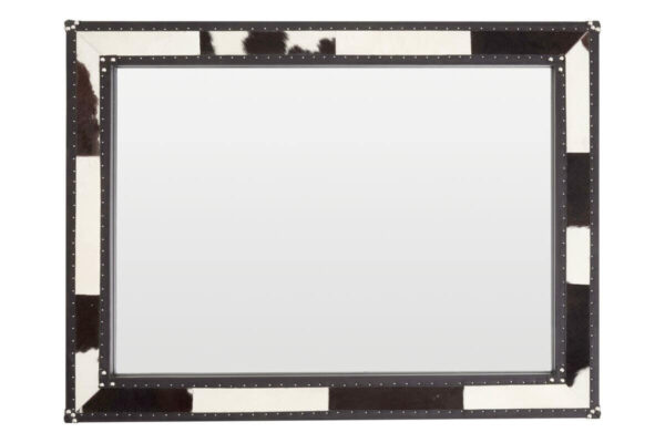 5503011_1__76056.1754494497.jpg Kensington Townhouse Black And White Genuine Cowhide Wall Mirror