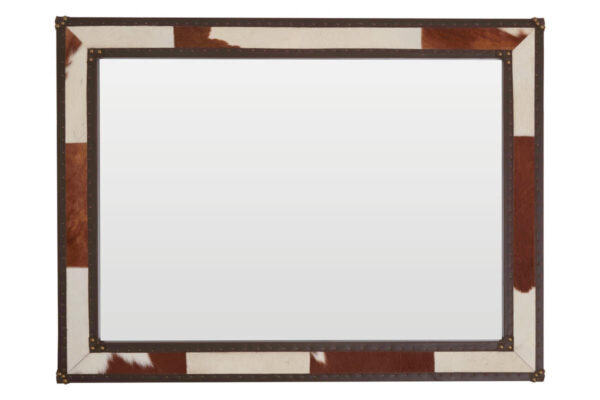5503037_1__24137.1763115821.jpg Kensington Townhouse Brown And White Genuine Cowhide Wall Mirror