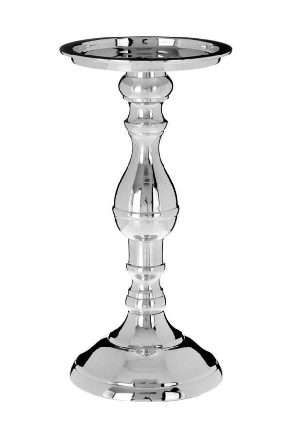 Kensington Townhouse Nickel Finish Large Candle Holder