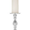 Kensington Townhouse Nickel Finish Large Candle Holder